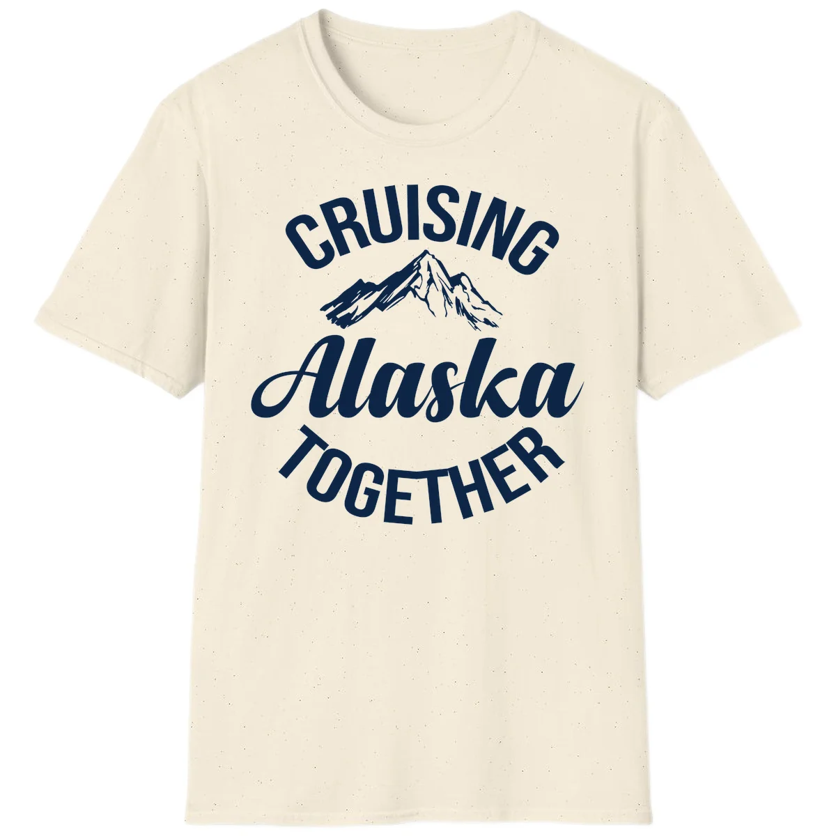 Cruising Alaska Together Mountain T-Shirt in Natural