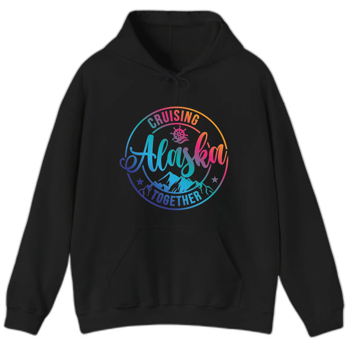 Cruising Always Together Alaska Hoodie in Black