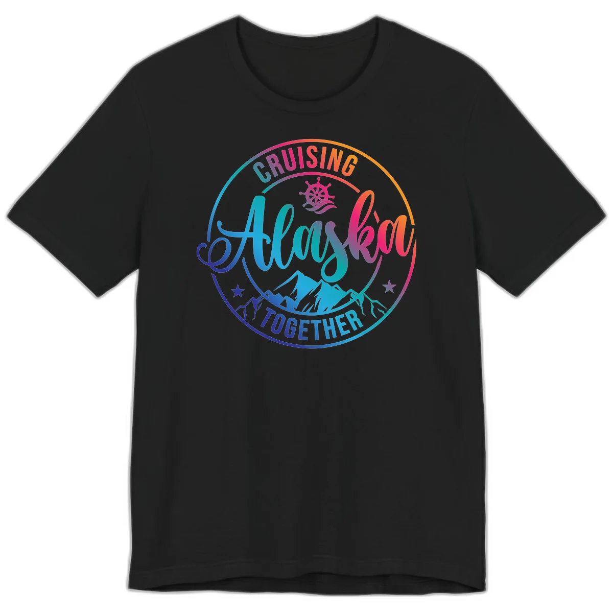 Cruising Always Together Alaska Premium Tee in Black