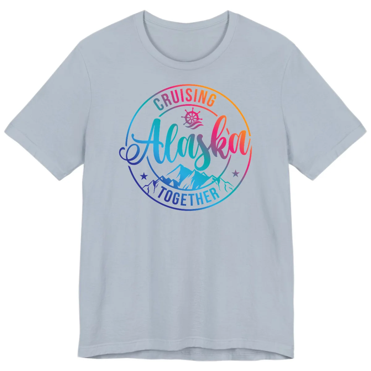 Cruising Always Together Alaska Premium Tee in Light Blue