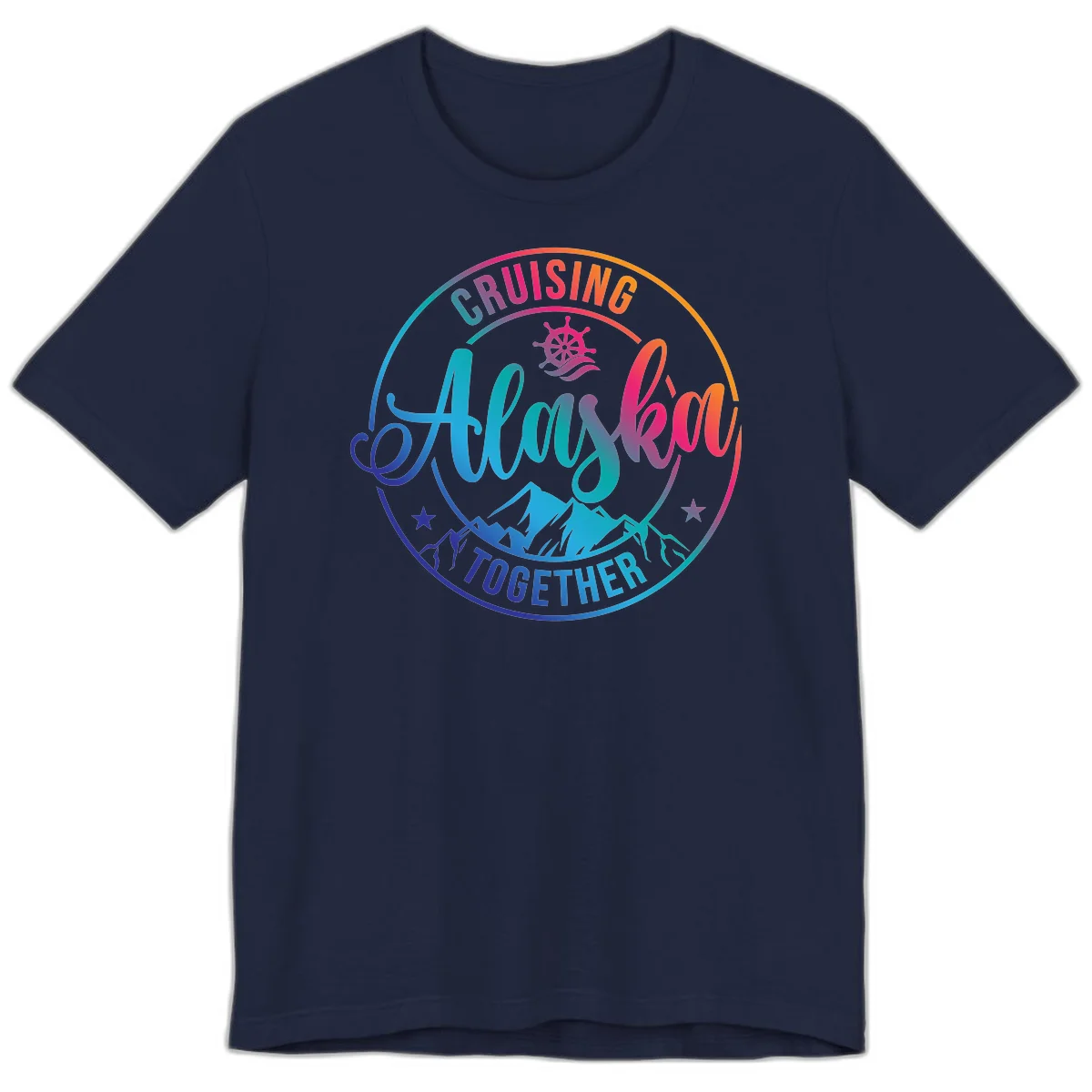 Cruising Always Together Alaska Premium Tee in Navy