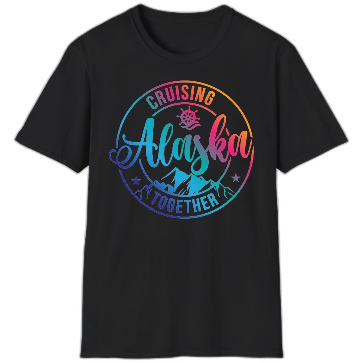 Cruising Always Together Alaska T-Shirt in Black