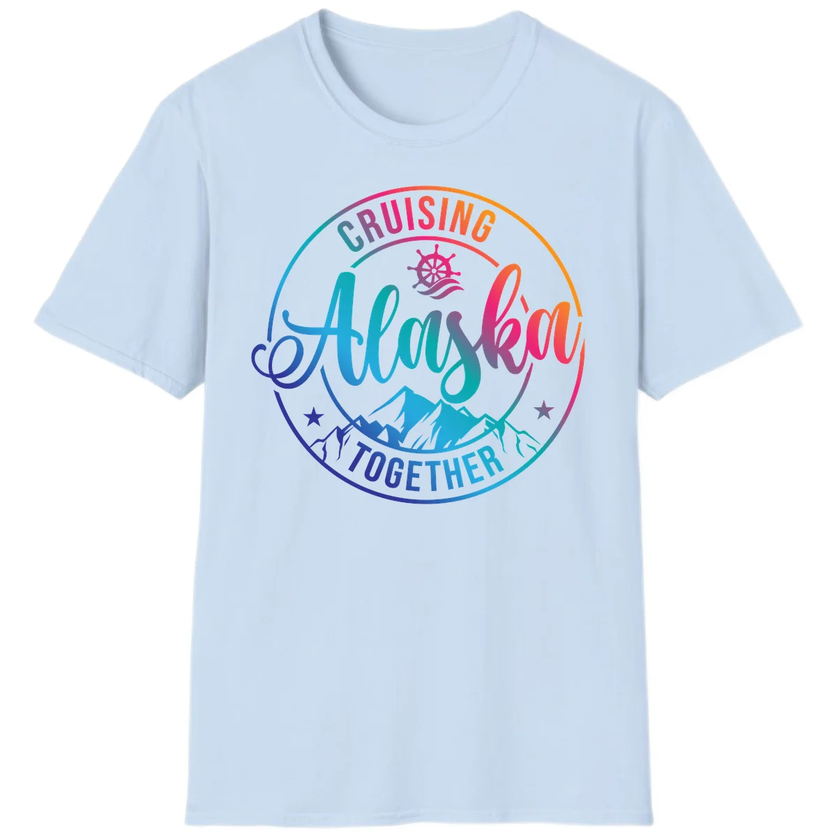 Cruising Always Together Alaska T-Shirt in Light Blue
