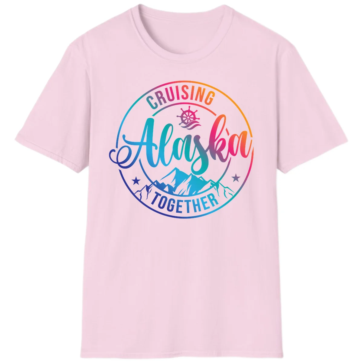 Cruising Always Together Alaska T-Shirt in Light Pink