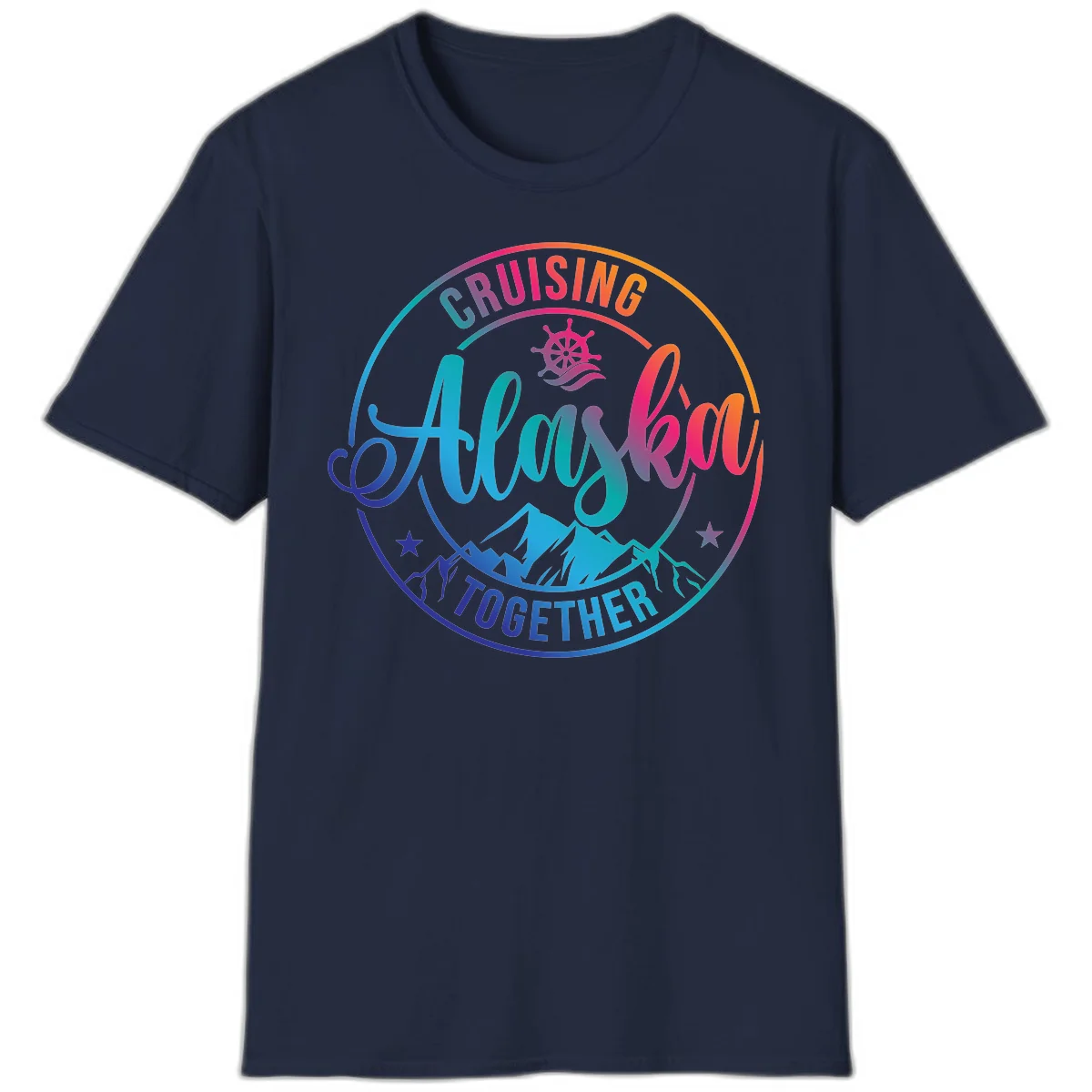 Cruising Always Together Alaska T-Shirt in Navy