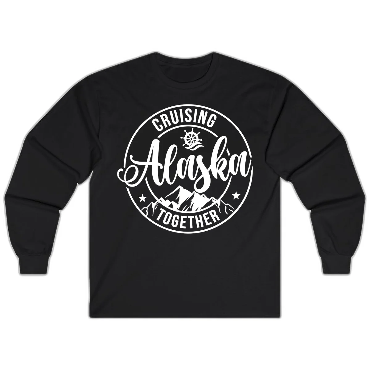 Cruising Ashore Together Badge Long Sleeve in Black