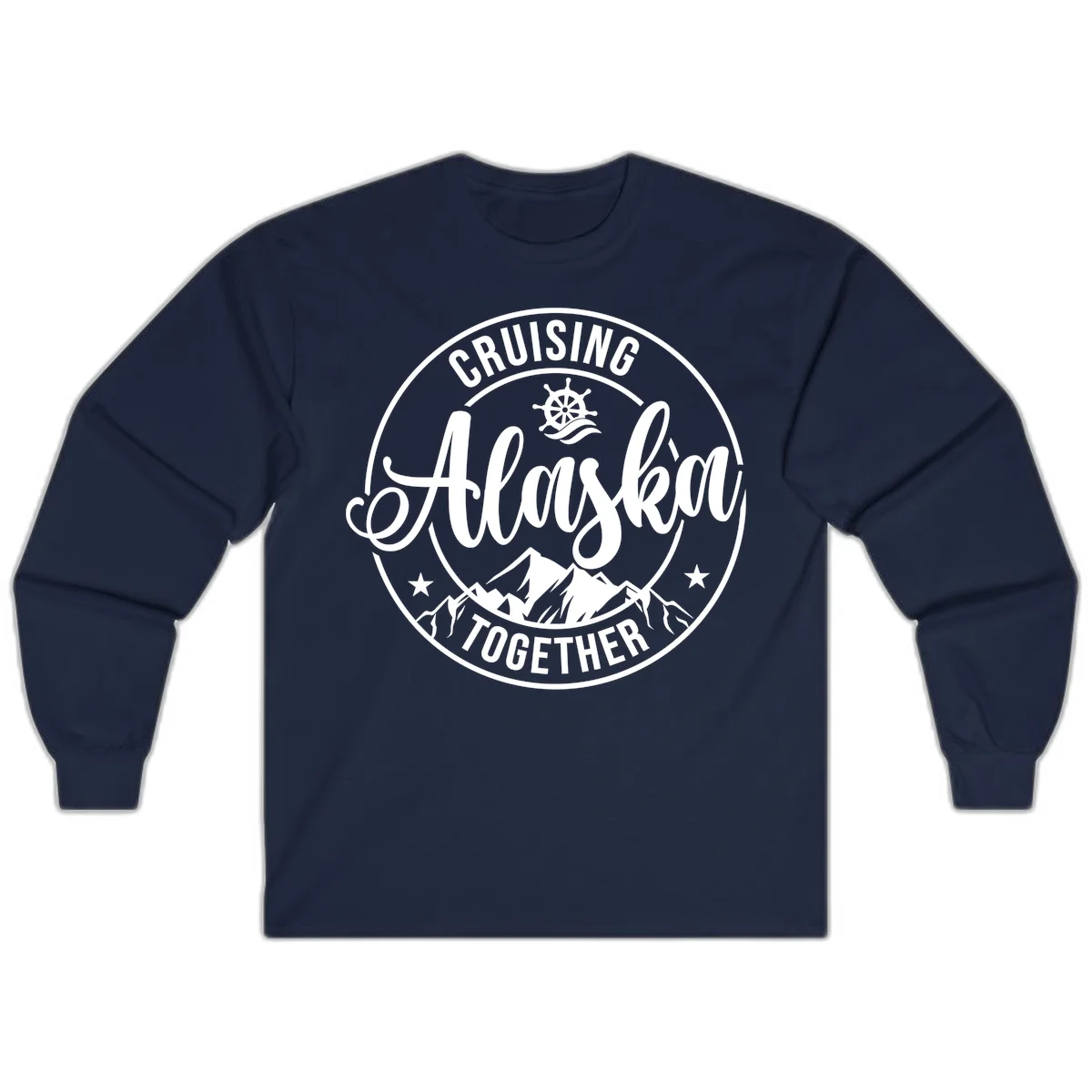 Cruising Ashore Together Badge Long Sleeve in Navy