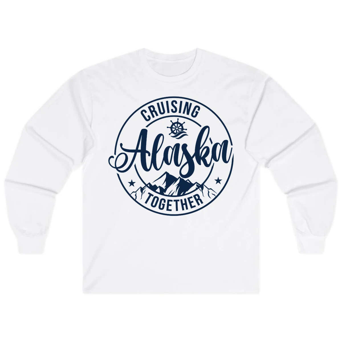 Cruising Ashore Together Badge Long Sleeve in White