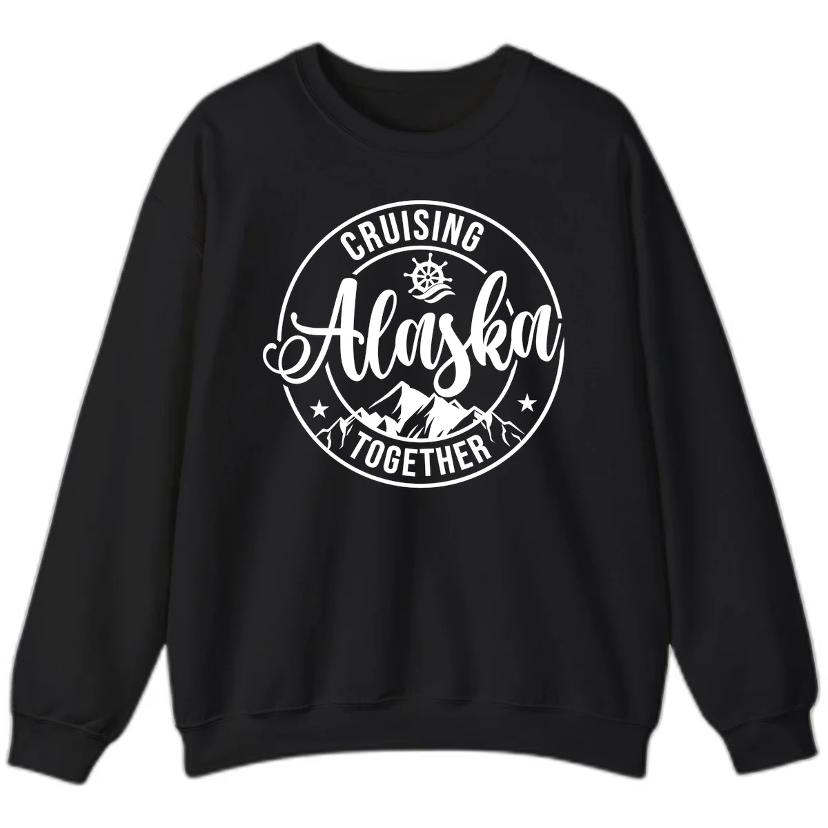 Cruising Ashore Together Badge Sweatshirt in Black