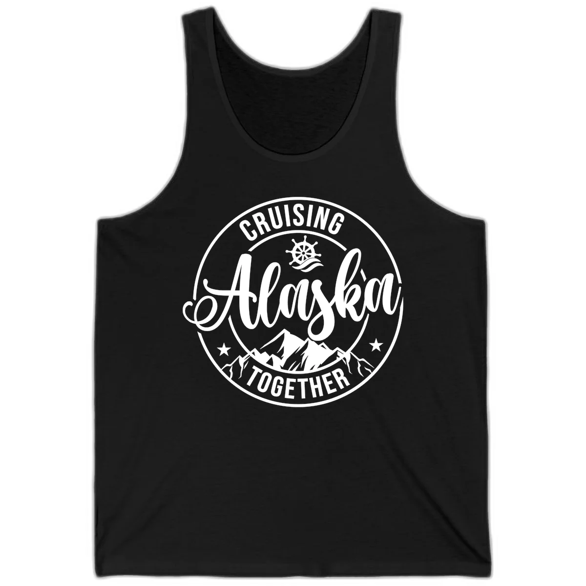 Cruising Ashore Together Badge Tank in Black