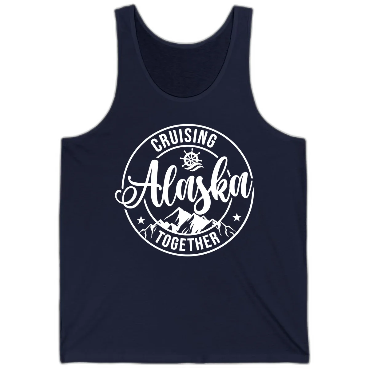 Cruising Ashore Together Badge Tank in Navy
