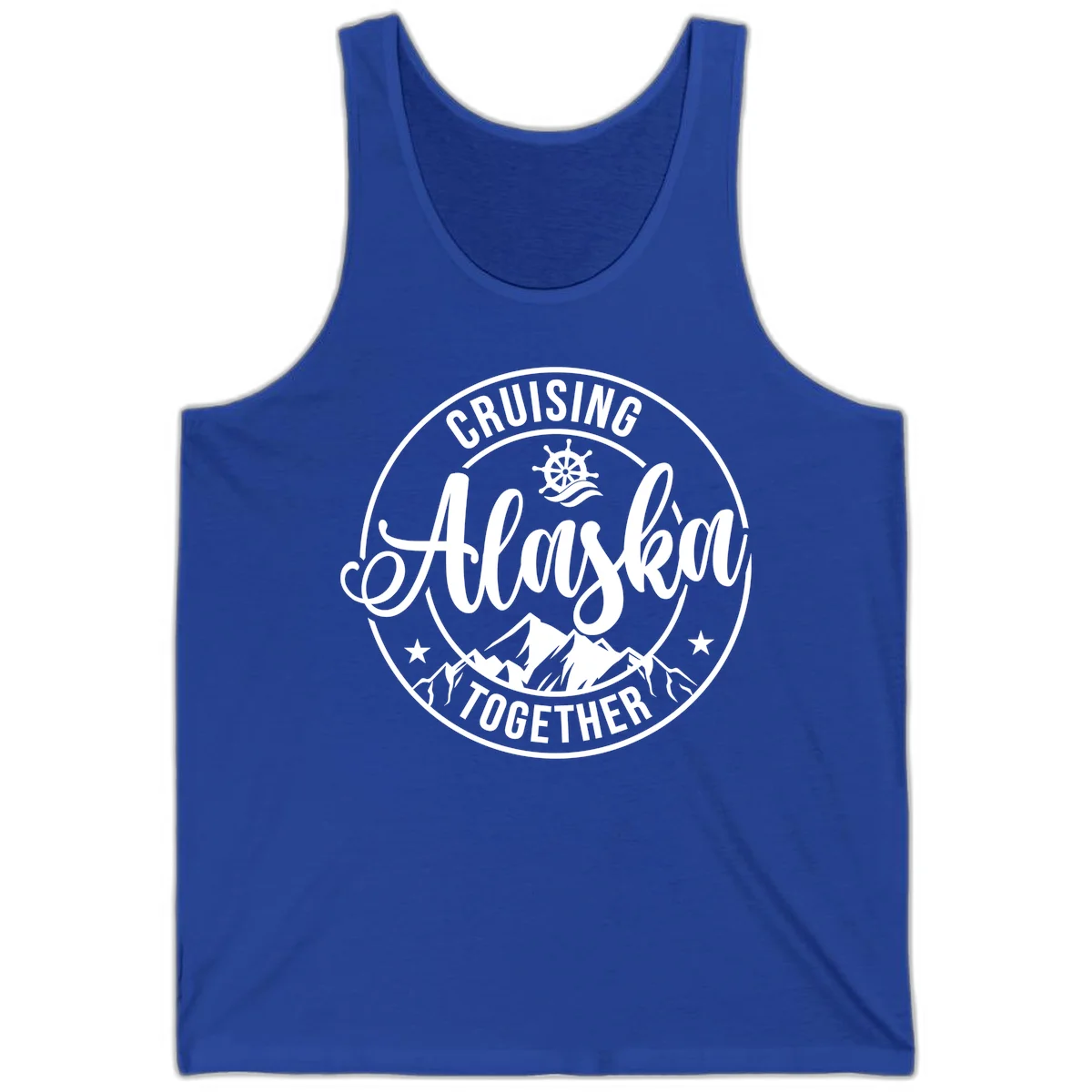 Cruising Ashore Together Badge Tank in True Royal