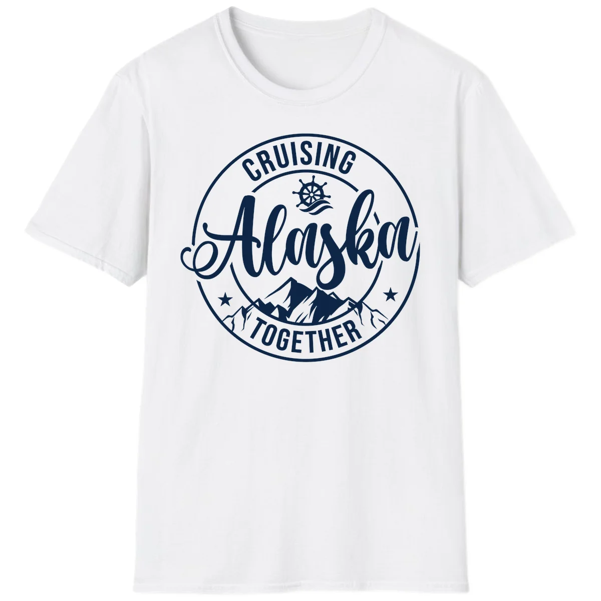 Cruising Ashore Together Badge T-Shirt in White