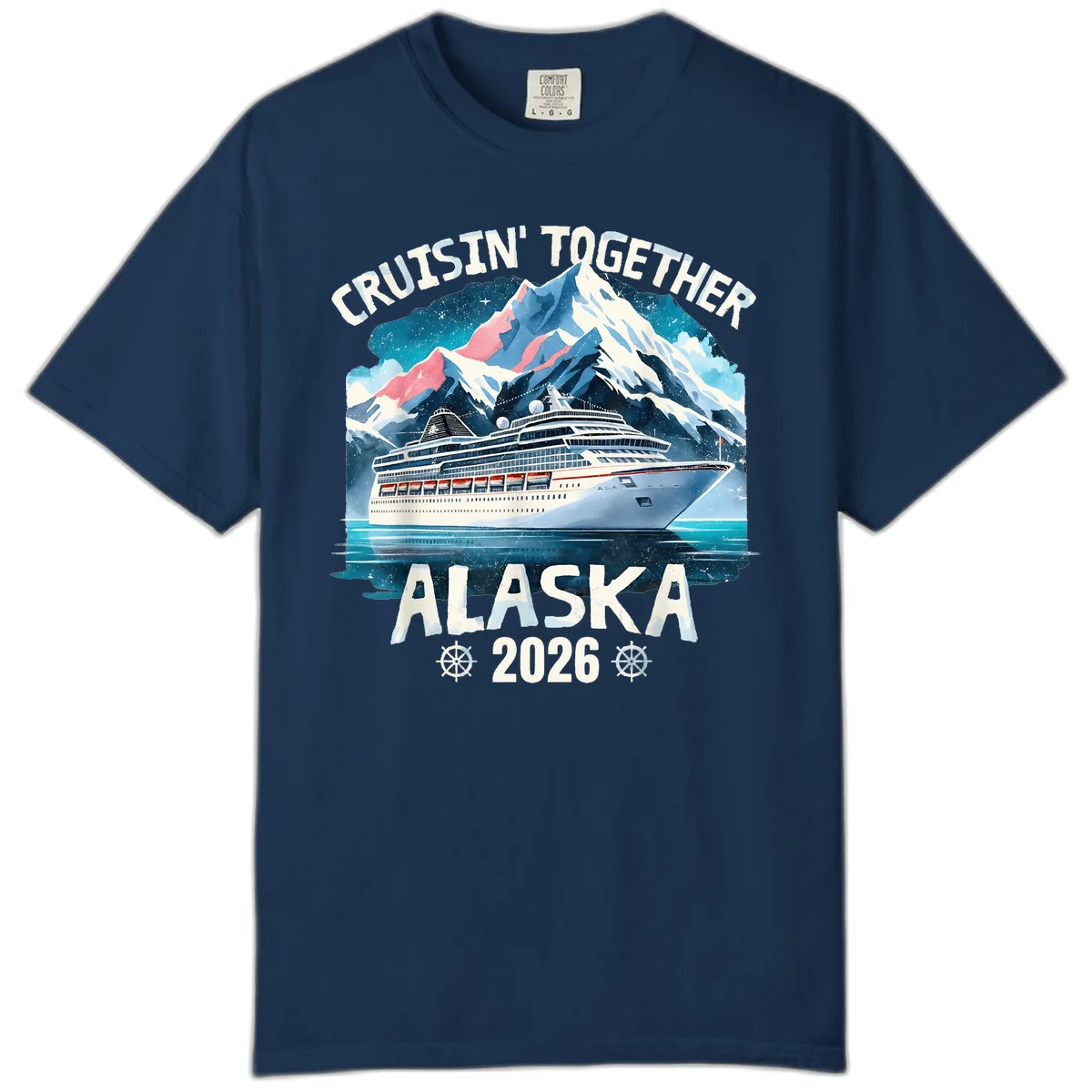 Cruising Into Alaska 2025 Comfort Color in Navy