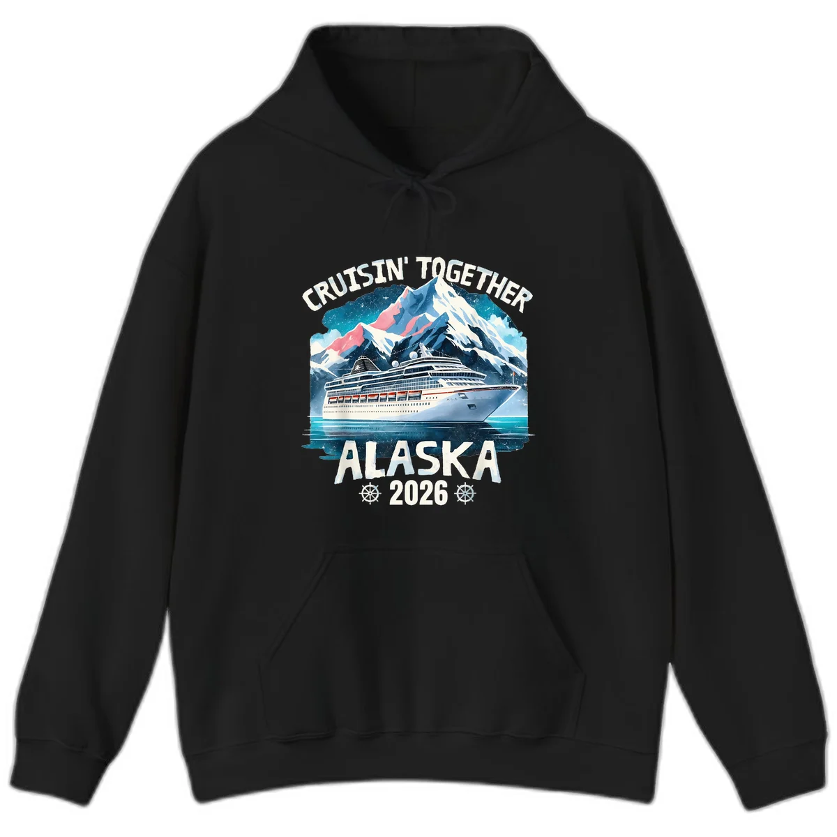 Cruising Into Alaska 2025 Hoodie in Black