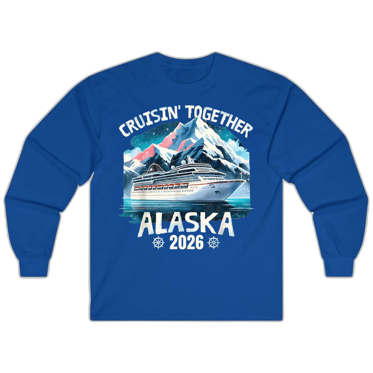 Cruising Into Alaska 2025 Long Sleeve in Royal