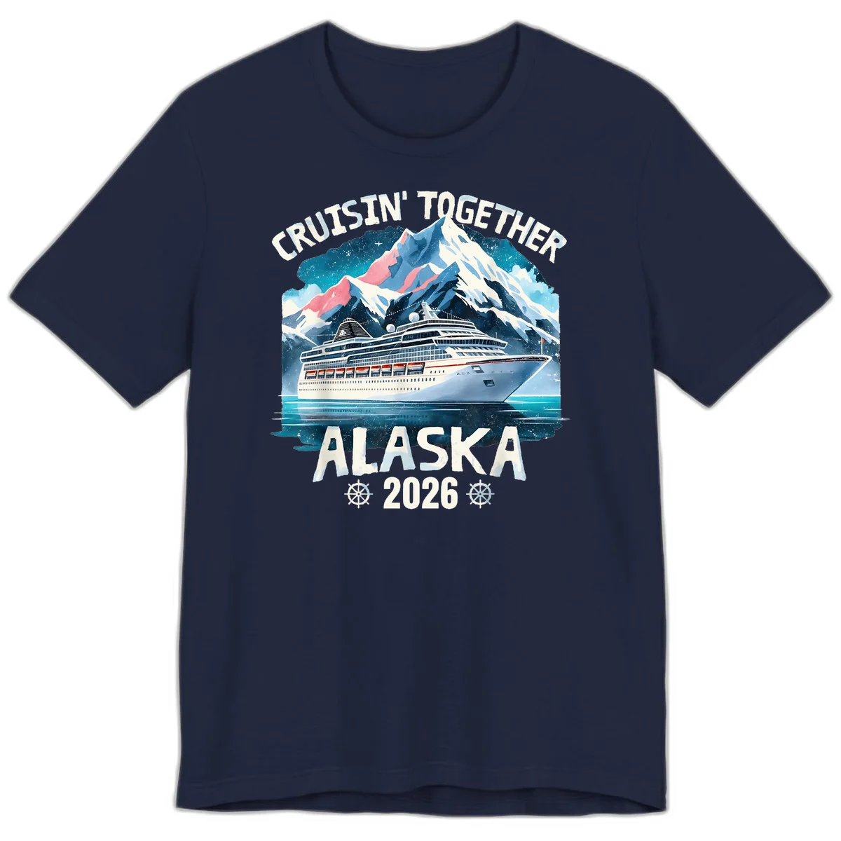 Cruising Into Alaska 2025 Premium T-Shirt in Navy