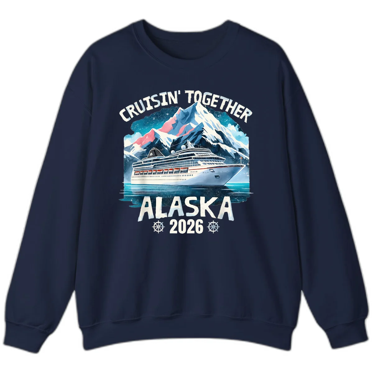 Cruising Into Alaska 2025 Sweatshirt in Navy