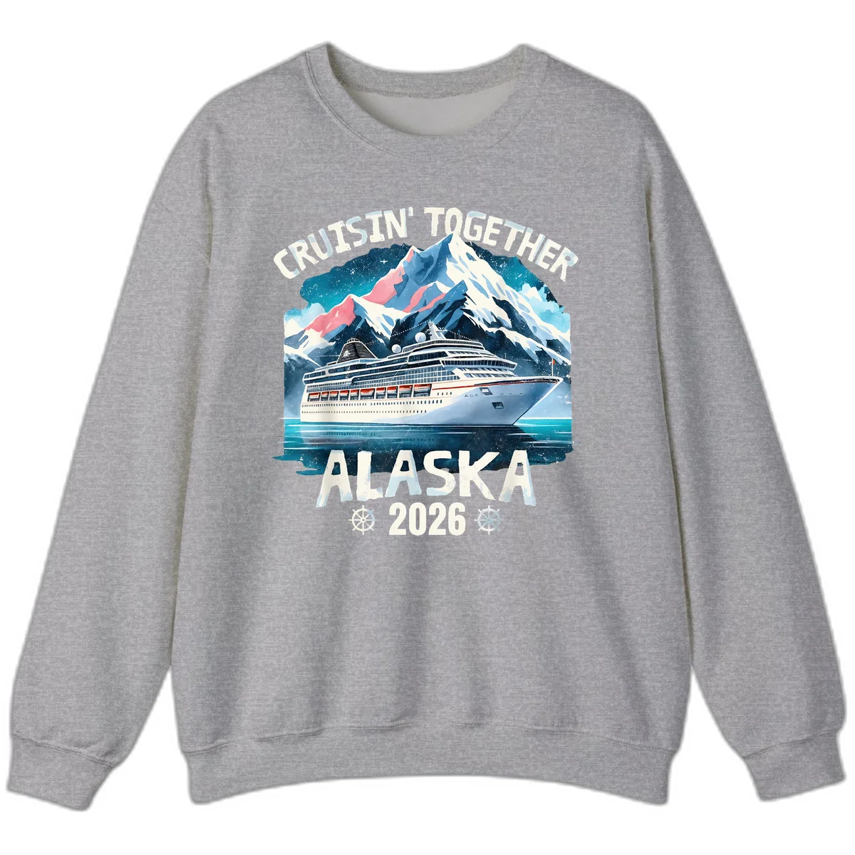 Cruising Into Alaska 2025 Sweatshirt in Sport Grey