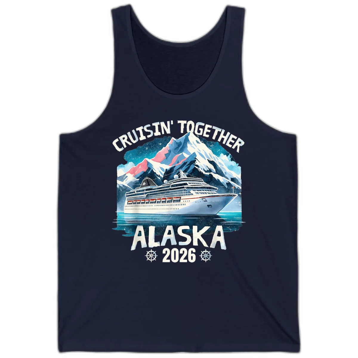 Cruising Into Alaska 2025 Tank in Navy