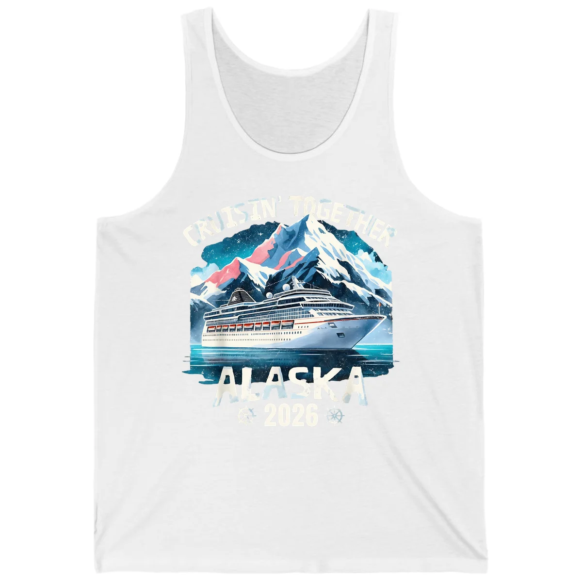 Cruising Into Alaska 2025 Tank in White