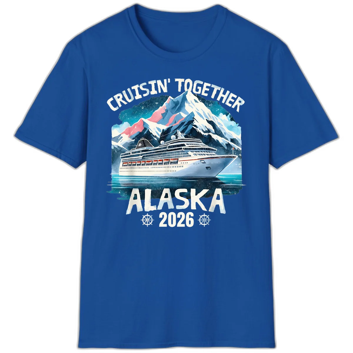 Cruising Into Alaska 2025 T-Shirt in Royal