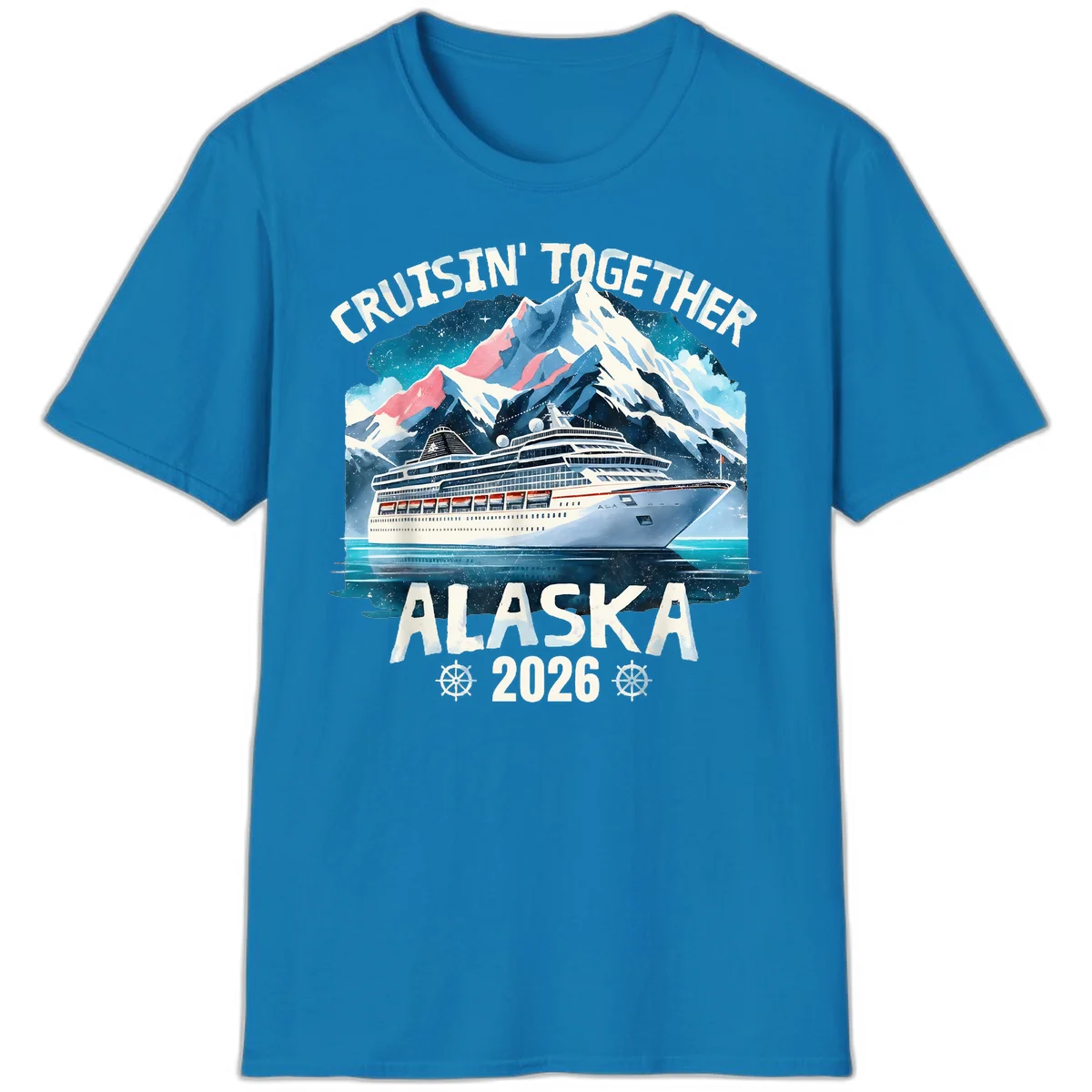 Cruising Into Alaska 2025 T-Shirt in Sapphire
