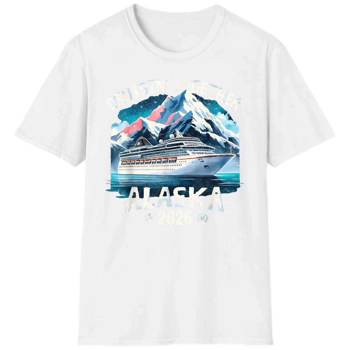 Cruising Into Alaska 2025 T-Shirt in White