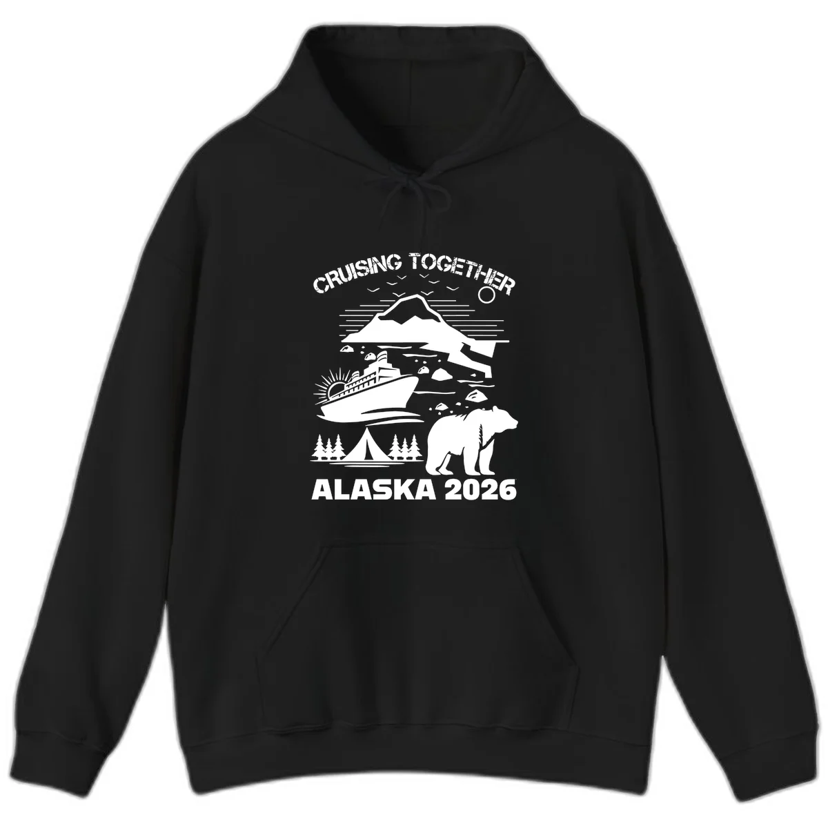 Cruising Together Alaska 2026 Hoodie in Black