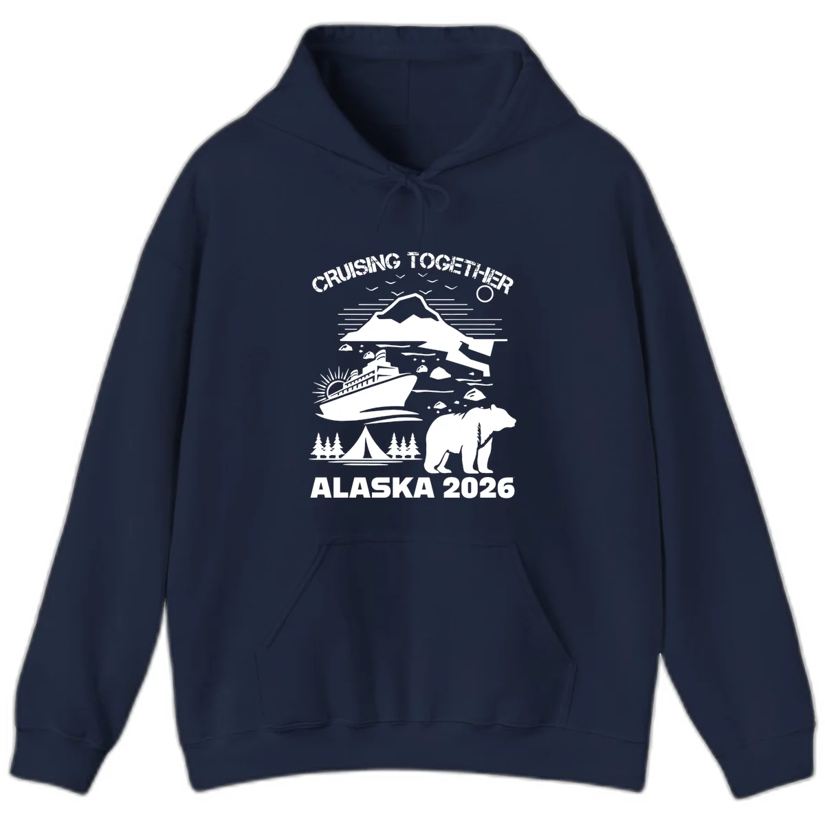 Cruising Together Alaska 2026 Hoodie in Navy
