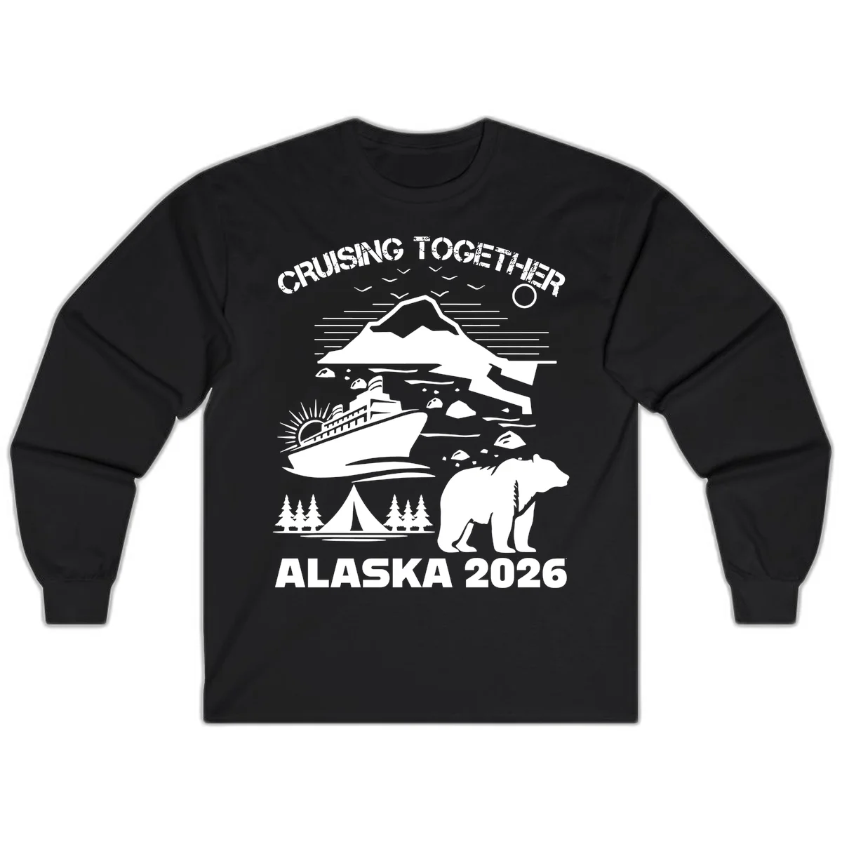 Cruising Together Alaska 2026 Long Sleeve in Black