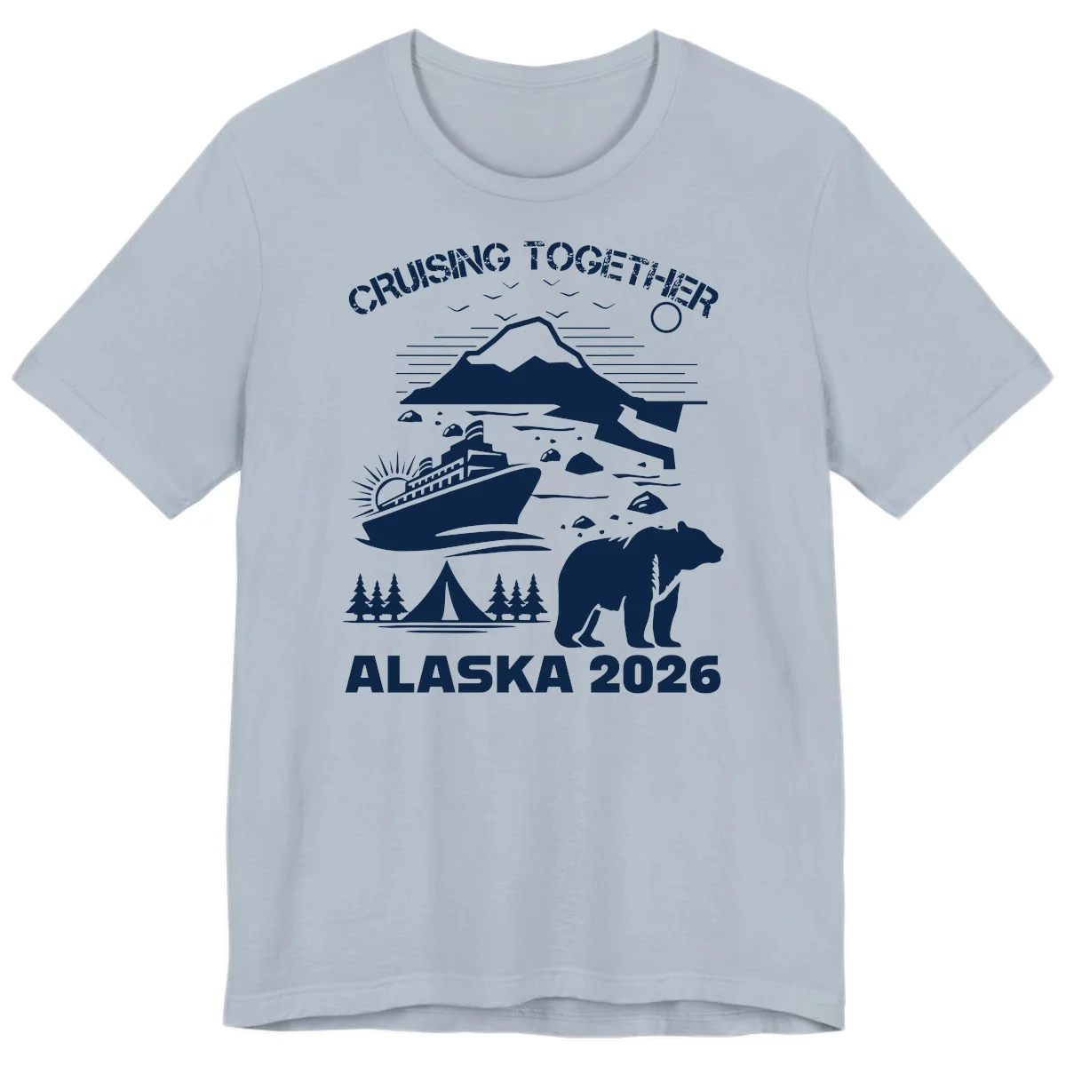 Cruising Together Alaska 2026 Premium Tee in Light Blue