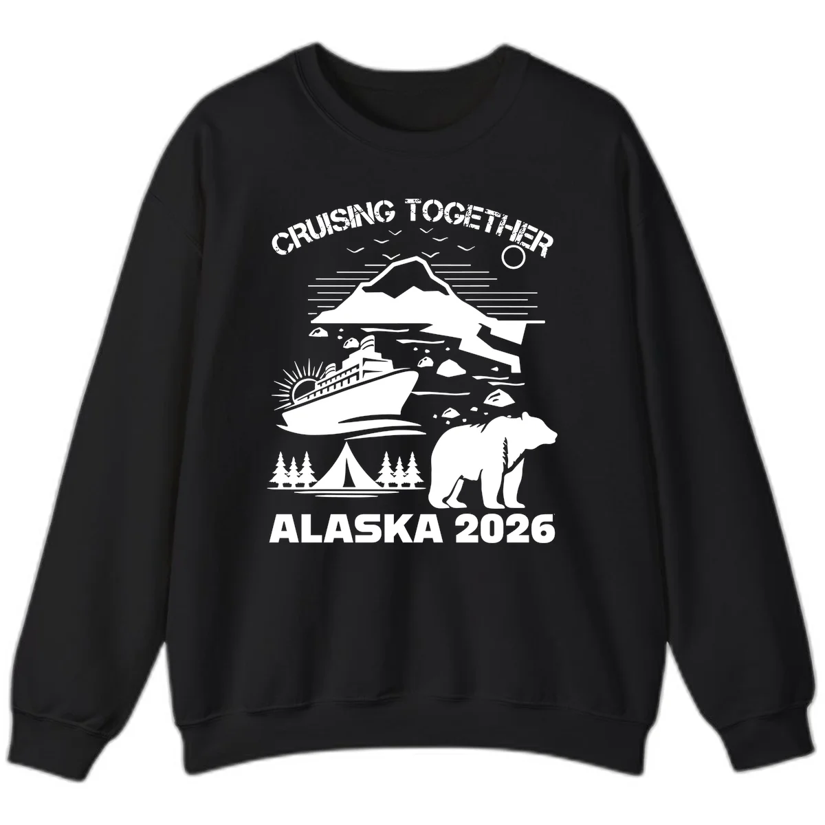 Cruising Together Alaska 2026 Sweatshirt in Black