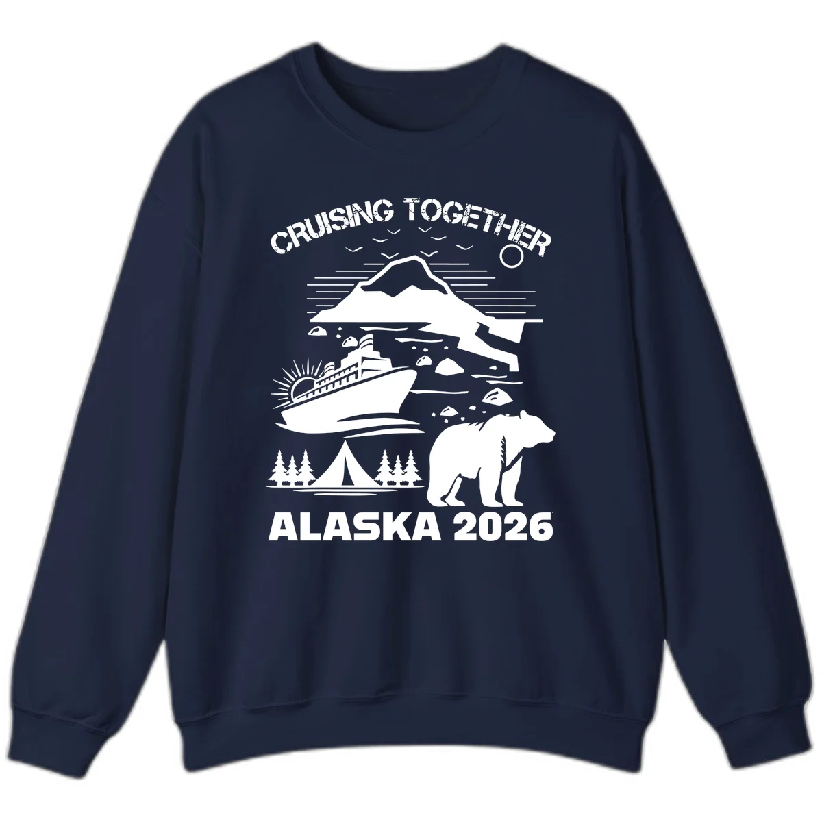 Cruising Together Alaska 2026 Sweatshirt in Navy