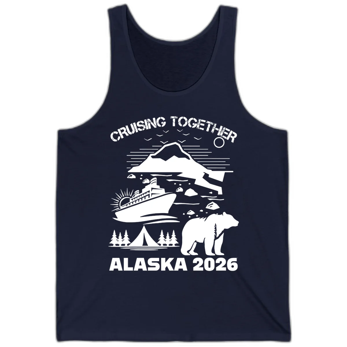 Cruising Together Alaska 2026 Tank in Navy