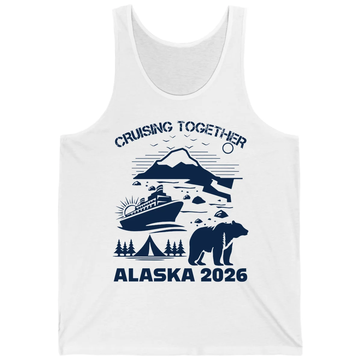 Cruising Together Alaska 2026 Tank in White