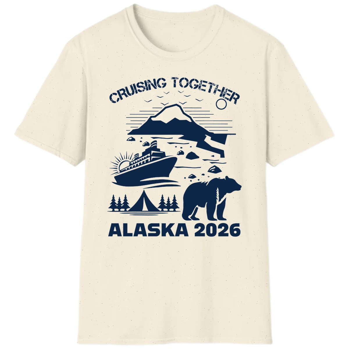 Cruising Together Alaska 2026 T-Shirt in Natural