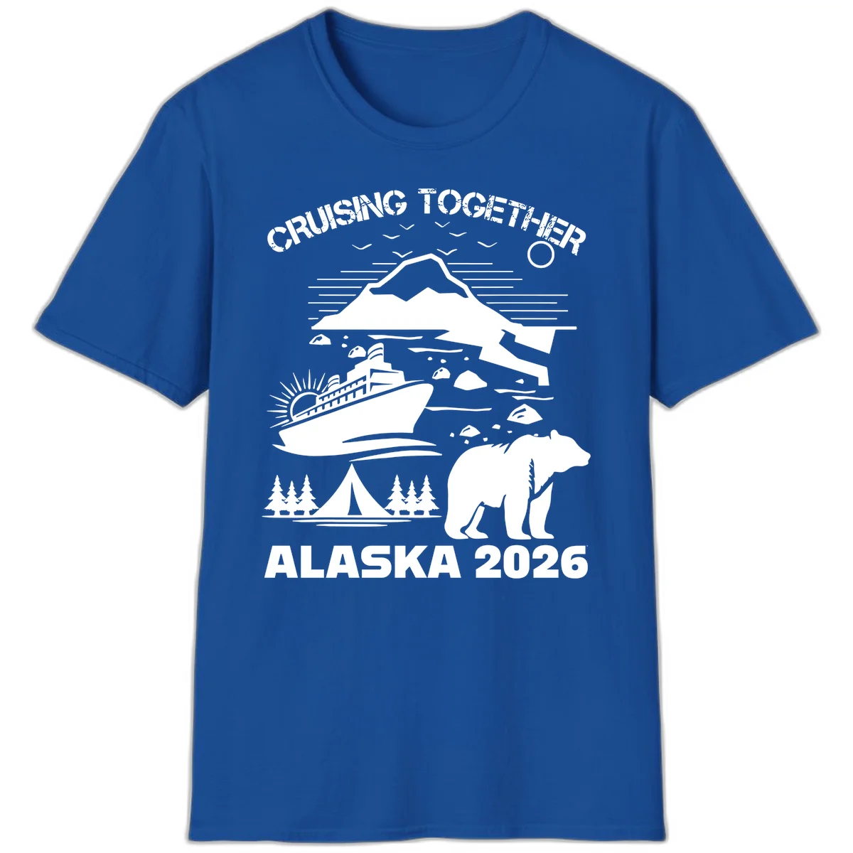 Cruising Together Alaska 2026 T-Shirt in Royal