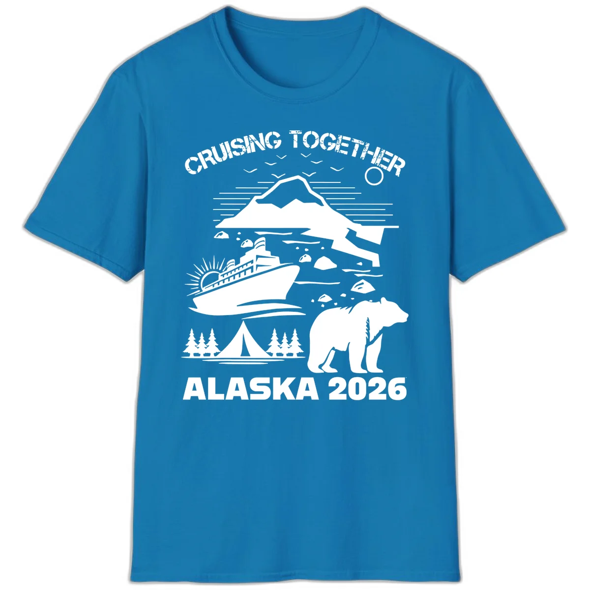 Cruising Together Alaska 2026 T-Shirt in Sapphire