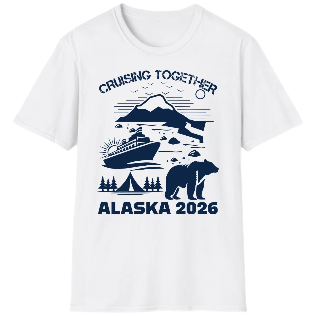 Cruising Together Alaska 2026 T-Shirt in White