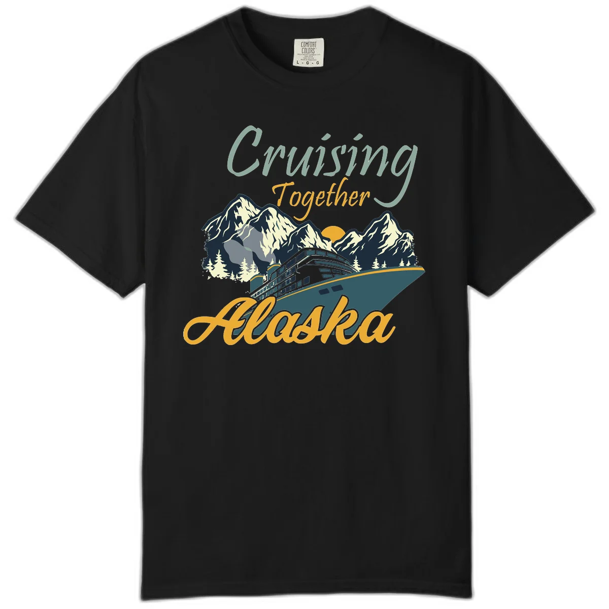 Cruising Together Alaska Comfort Color T-Shirt in Black