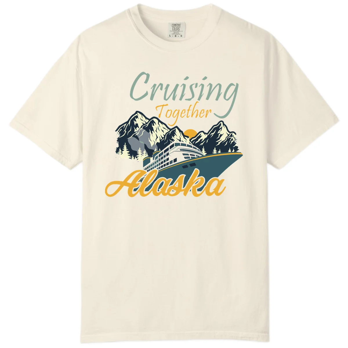 Cruising Together Alaska Comfort Color T-Shirt in Ivory
