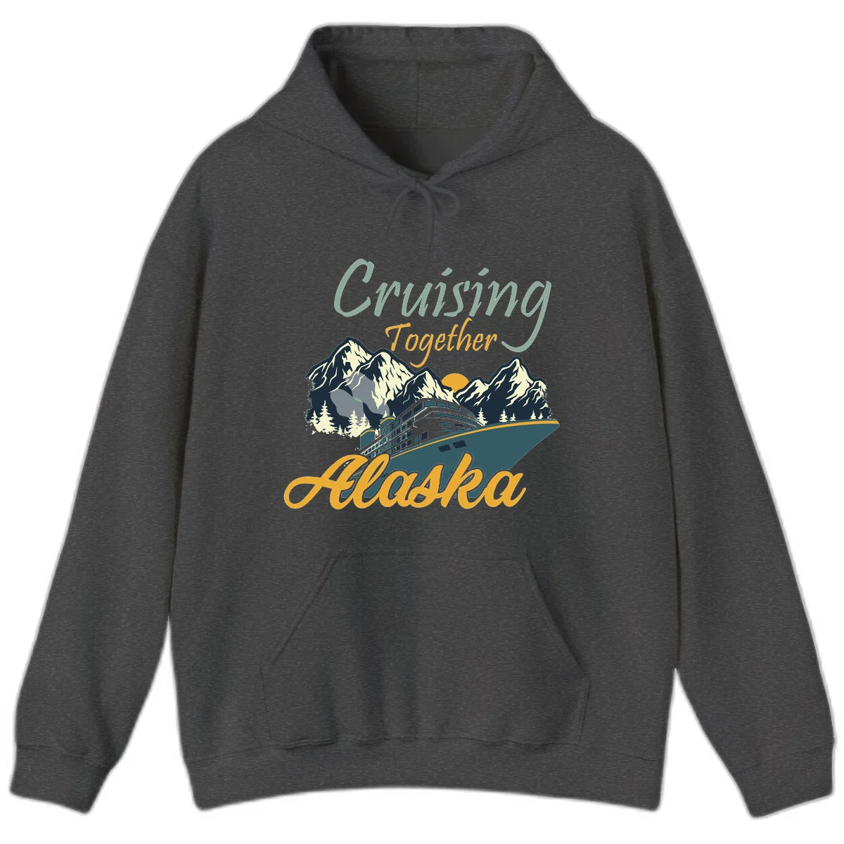 Cruising Together Alaska Scenic Cruise Hoodie in Dark Heather