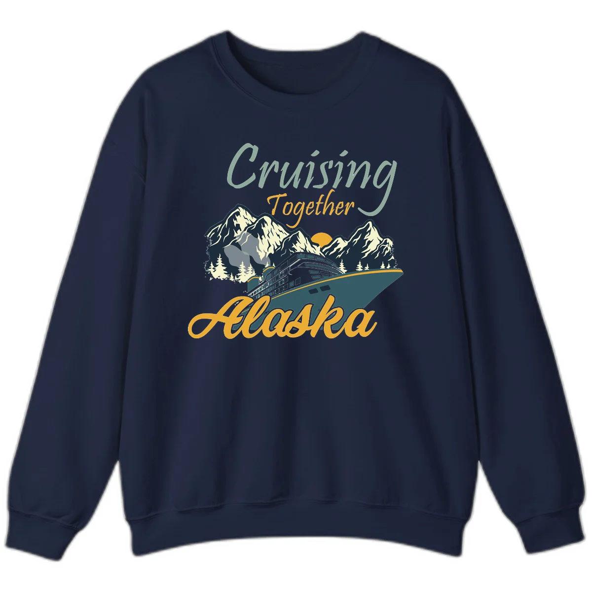 Cruising Together Alaska Scenic Cruise Sweatshirt in Navy