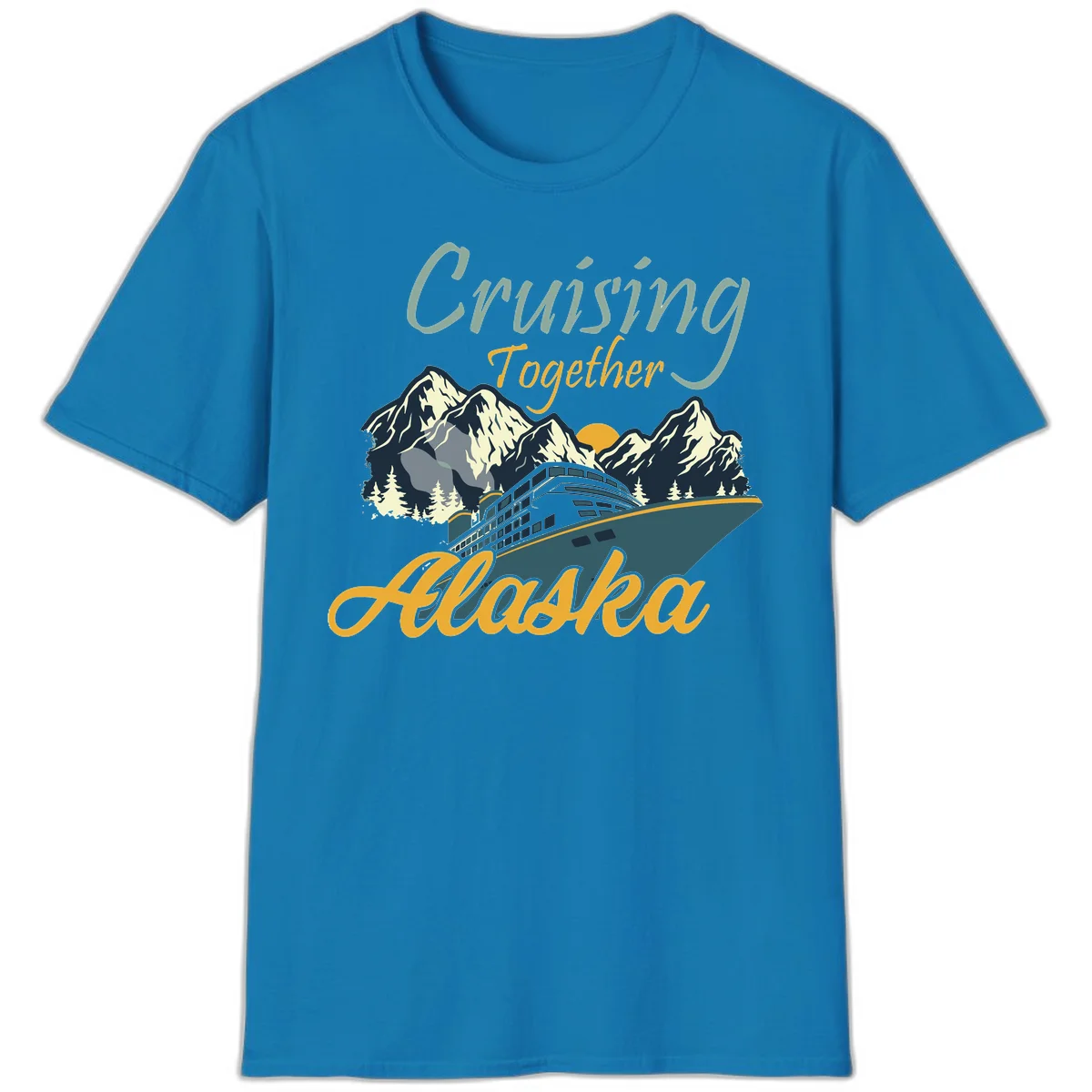 Cruising Together Alaska Scenic Cruise Ship T-Shirt in Sapphire