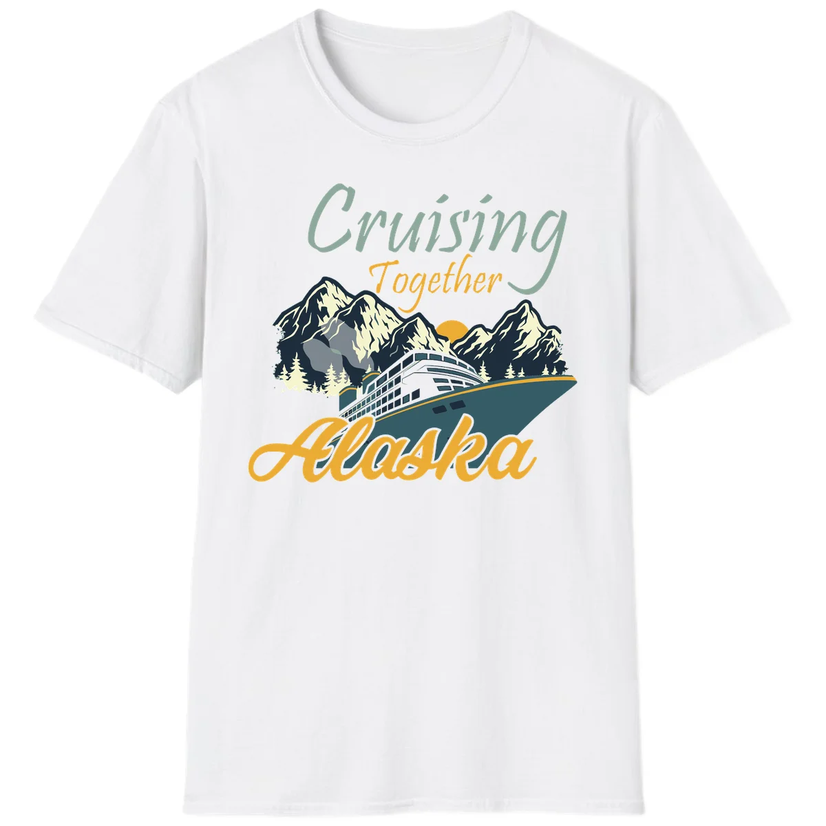 Cruising Together Alaska Scenic Cruise Ship T-Shirt in White
