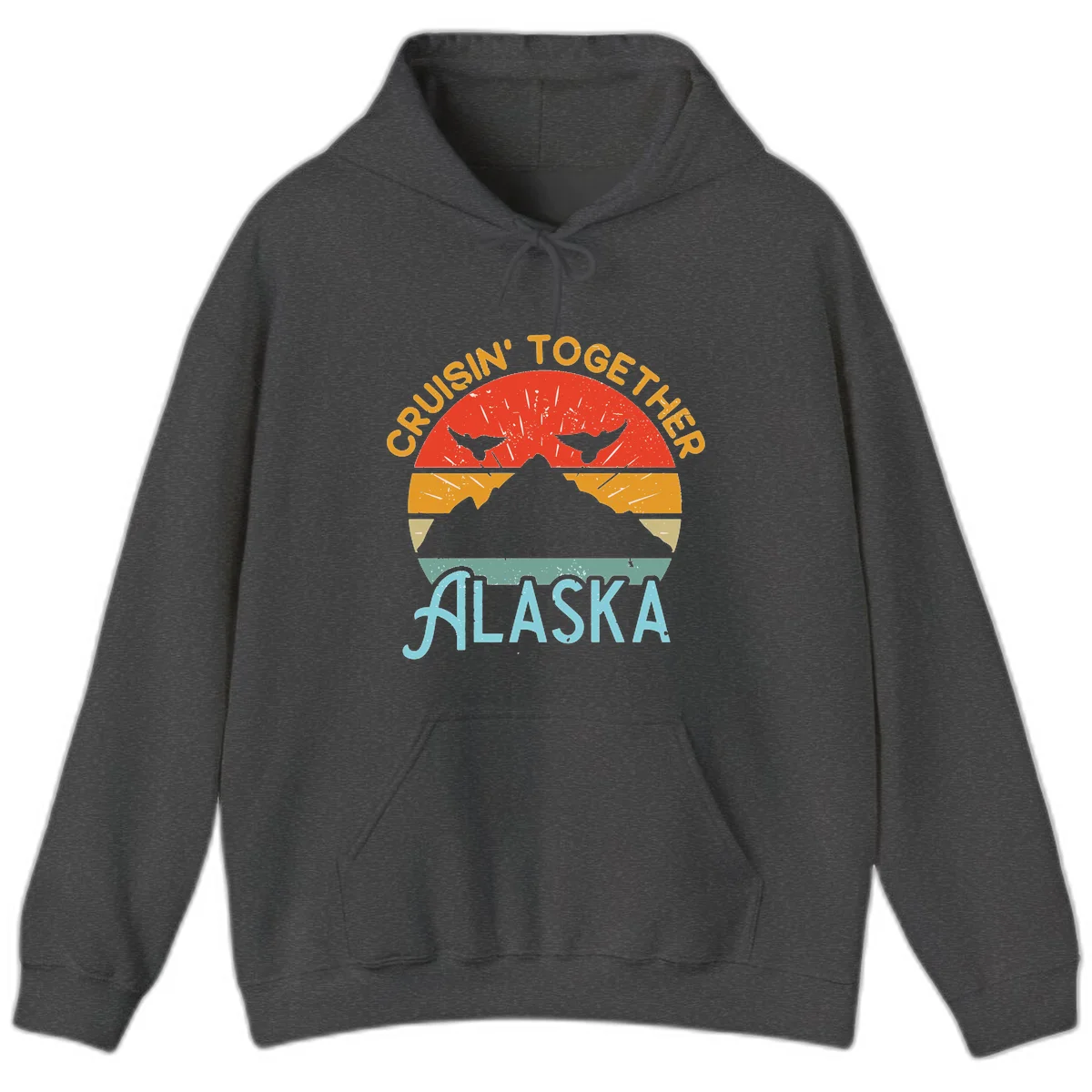 Crushin' Together Alaska Hoodie in Dark Heather