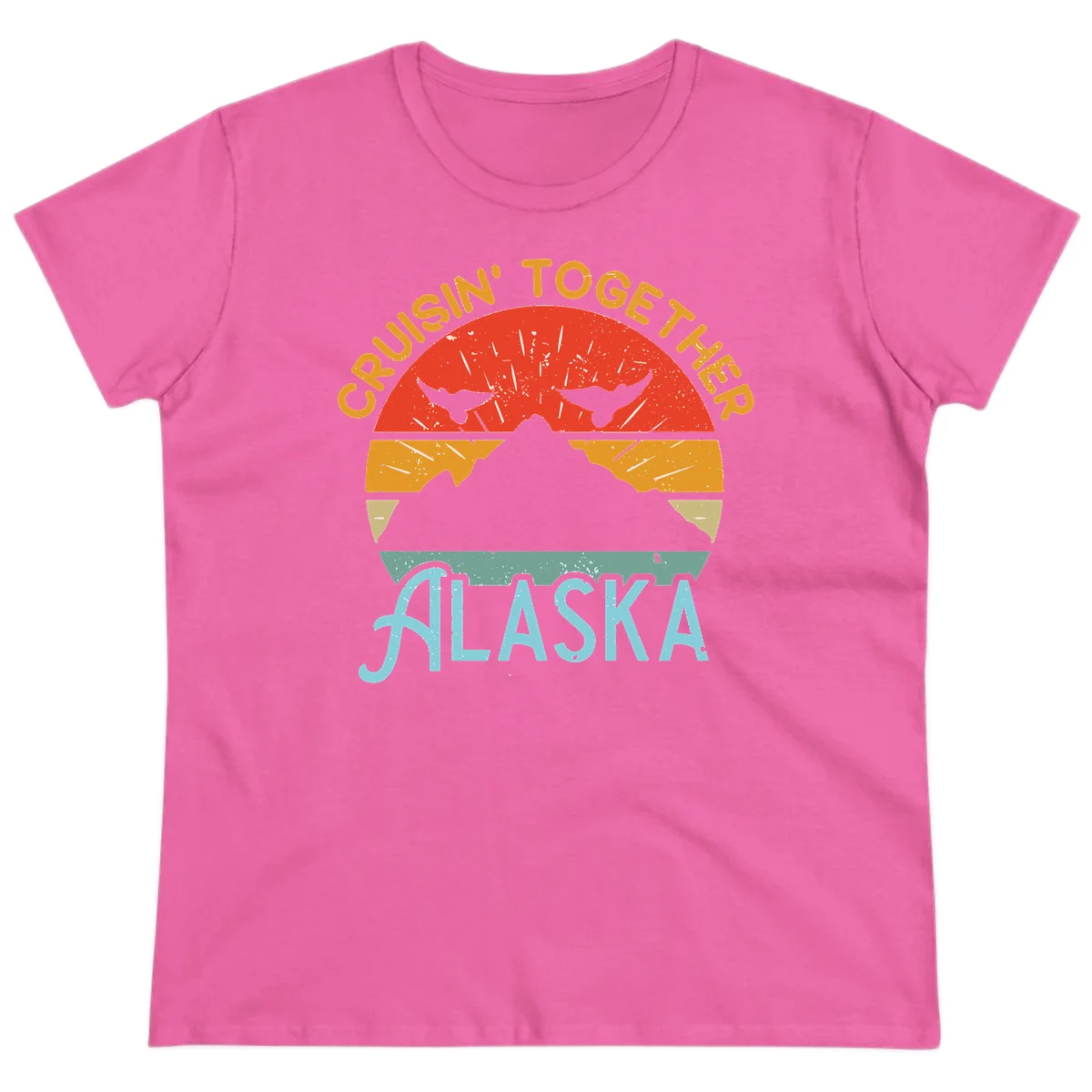 Crushin' Together Alaska Ladies Tee in Azalea