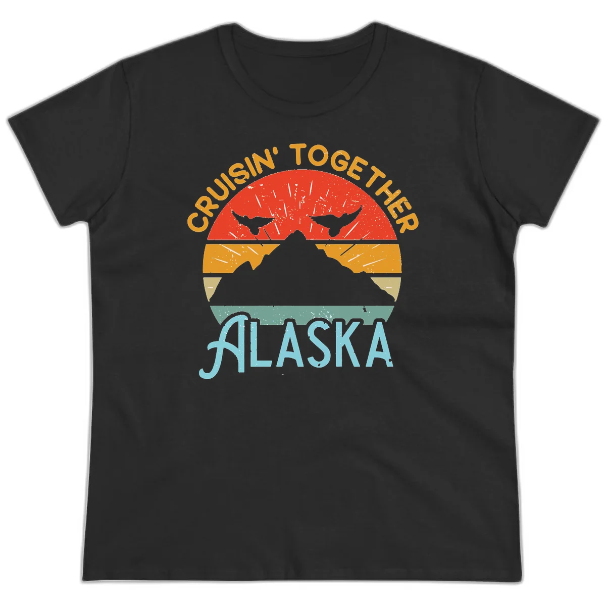 Crushin' Together Alaska Ladies Tee in Black