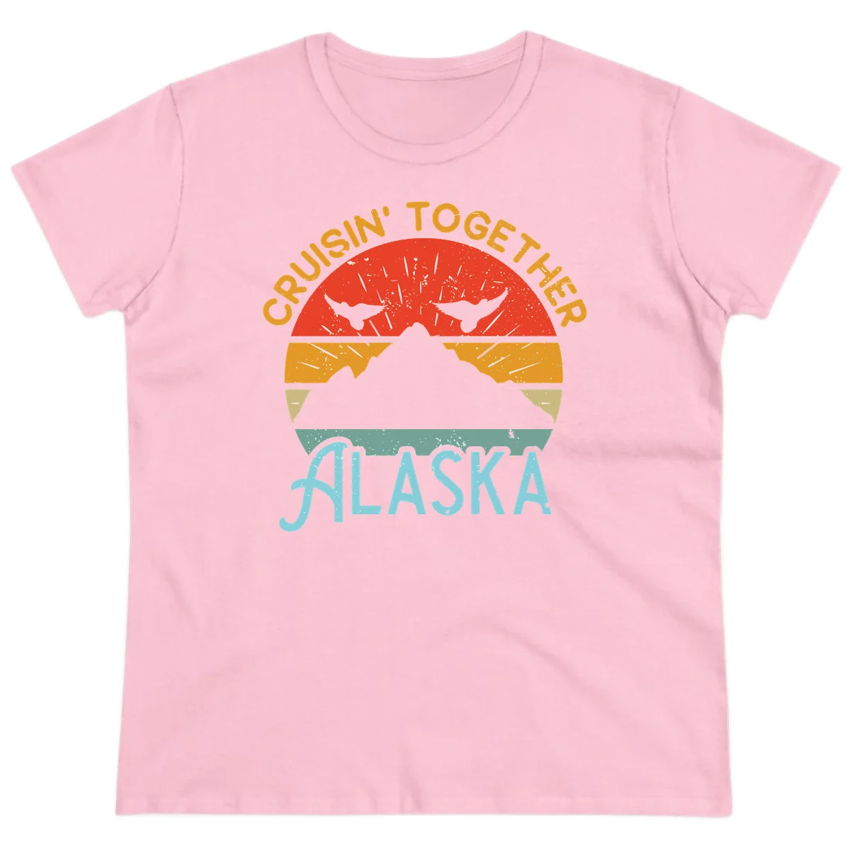 Crushin' Together Alaska Ladies Tee in Light Pink